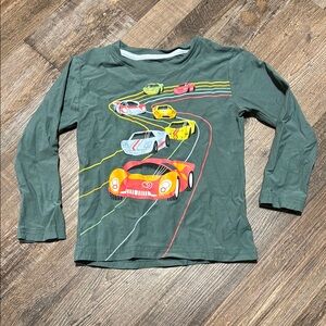 Kids' Tea Long Sleeve Shirt with Race Car Print